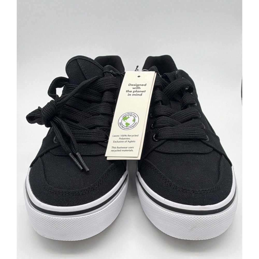 No Boundaries Men's Black Canvas Skate 2.0 Low Top Sneakers Size 7.5 NEW W/O Box
